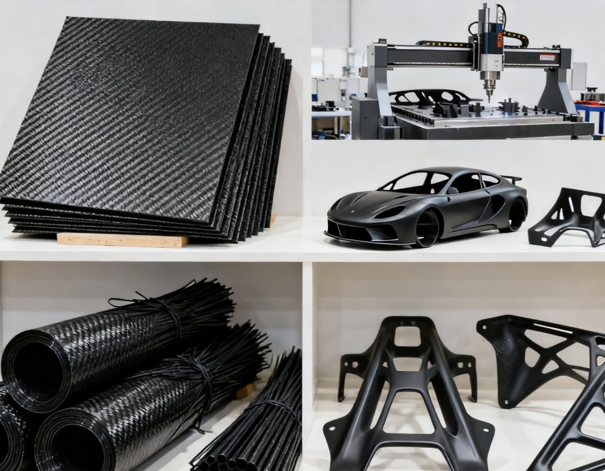 Carbon fiber industrial mounting bracket